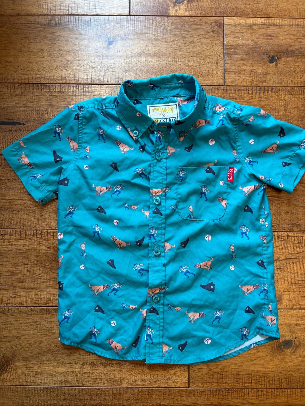 The Roosevelts RSVLTS The Sandlot Kids Boys 3T Button Up Collared Shirt Iconic